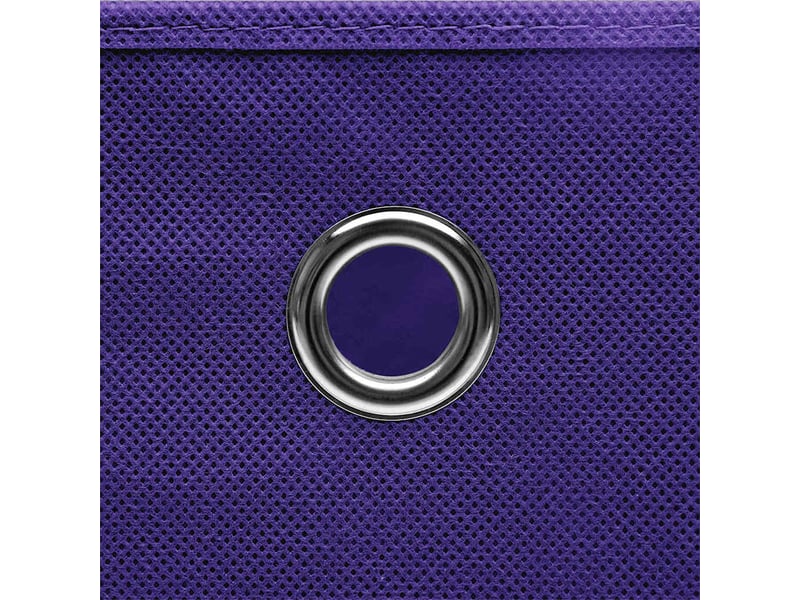  Boîtes de rangement avec couvercles 4 pcs 28x28x28 cm violet  - Conforama E