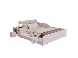 Lit combiné 140x200 cm MODENUIT coloris rose