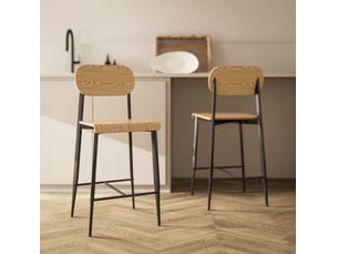 tabouret de bar <strong>HAUSS SPOLE</strong> - naturel hauteur d'assise 66 cm vendu Par paire