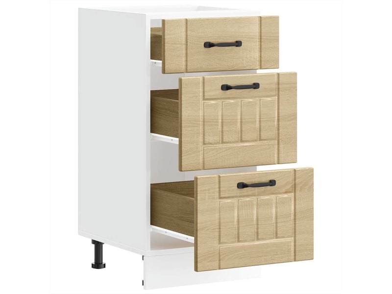  Meuble de rangement, armoire de cuisine lucca chêne sonoma bois ingénierie shl4775  - Conforama E