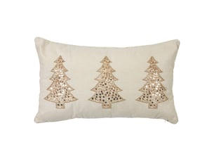 Coussin de noël brodé sapin 50 x 30 cm
