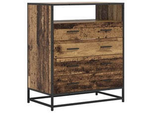 Armoire à tiroirs, commode 4-tiroir bois ancien 70x41x83,5 cm