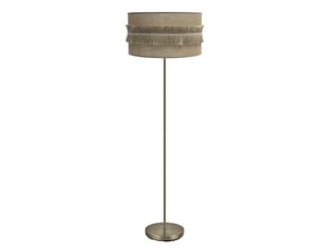 Fabrilamp kala lampadaire textile sac naturel et brun, 1 x e27, h 164 cm, ø 40 cm