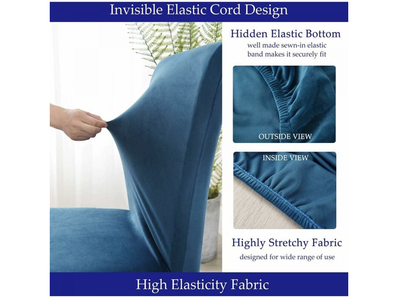  Housses de chaises de restaurant, douces et élastiques, adaptées aux grandes chaises de salle à manger, amovibles et lavables, lot de 2, noires XLH-ZLS-009324ZLS - Conforama D