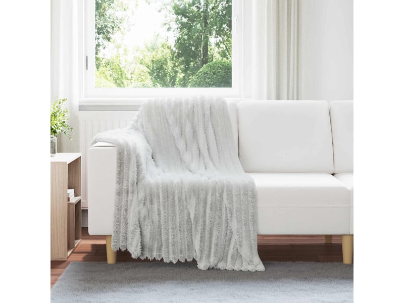  Couverture jetée de canapé 6 pcs gris 150x130 cm 2.85 kg polaire  - Conforama B
