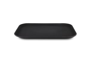 Plateau alimentaire antidérapant en acier, rectangulaire, 40 x 30 cm