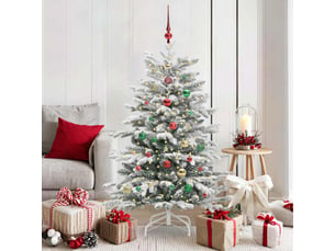 Sapin de noël - arbre de noël artificiel à branches articulées blanc 150 cm