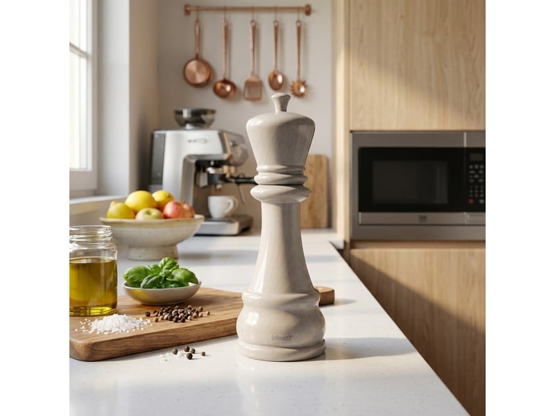 Moulin à épices de cuisine en bois re - blanc - Conforama B