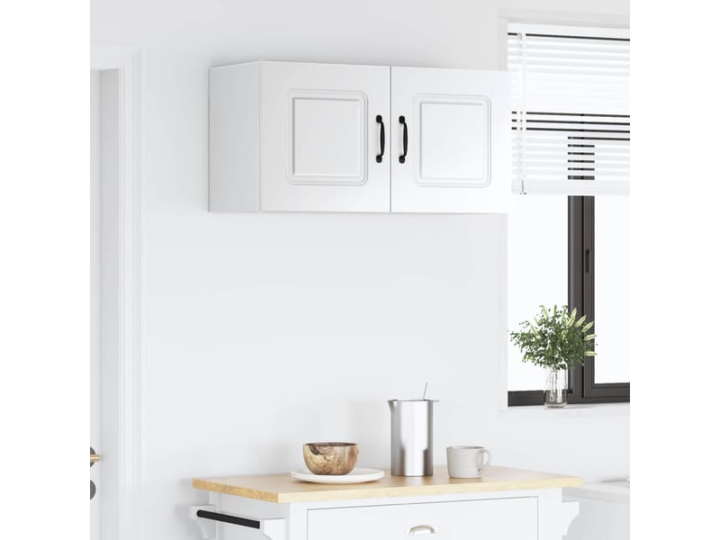  Meuble mural de cuisine | armoire de cuisine blanc brillant 80x31x40cm shl9750  - Conforama D