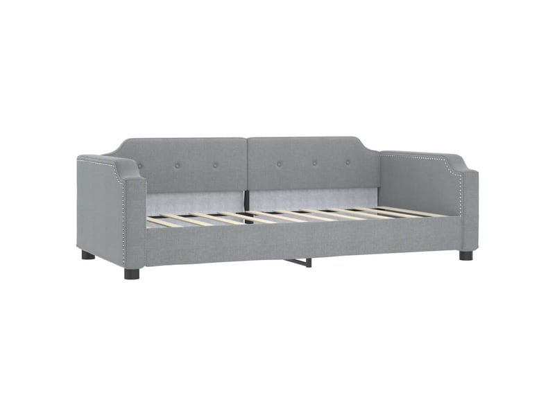 Lit simple- lit adulte - lit de repos sans matelas gris clair 80x200 cm tissu - Conforama A