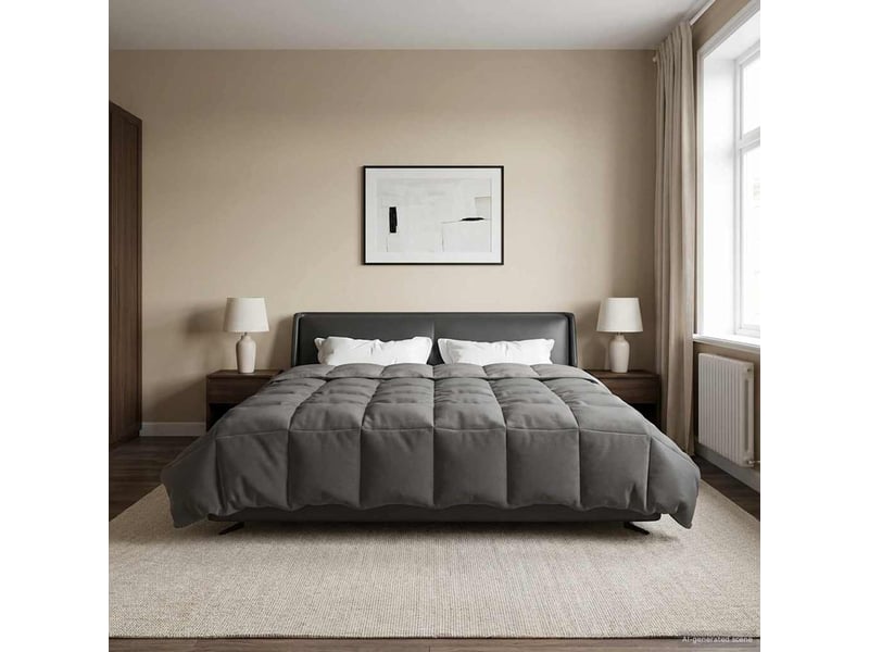  Duvet - couette complet toute l'année 240 x 260 cm 4 saisons gris clair  - Conforama B
