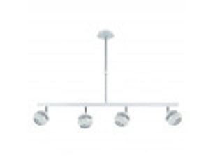 Fabrilamp beethoven, suspension, moderne, 4 x gu10, blancargenté, 44-68 x 80 x 12 cm