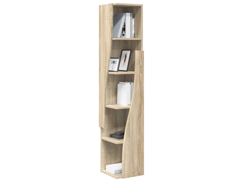  Meuble d'angle, meuble de rangement salon 27,5x27x140cm bois d'ingénierie chêne sonoma  - Conforama C