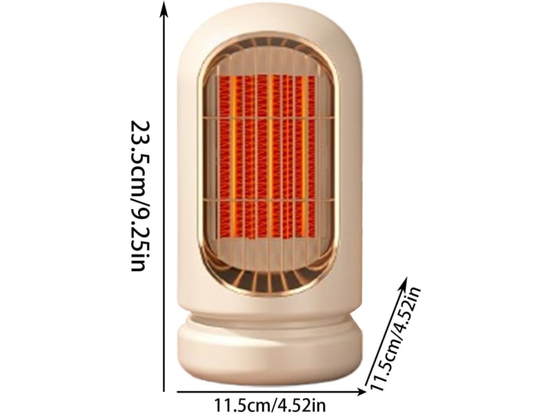Petit chauffage d'appoint portable, chauffage de bureau silencieux, chauffage soufflant électrique portable, chauffage rapide pour les petits espaces, 400 w, blanc - qa002575 QA002575 - Conforama B