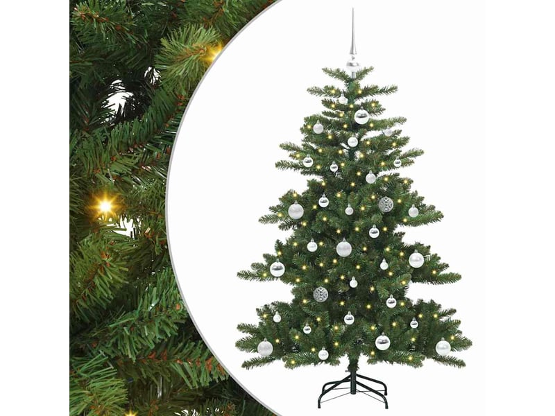  Sapin de noël artificiel, arbre de noël à branches articulées vert 150 cm shl933  - Conforama A