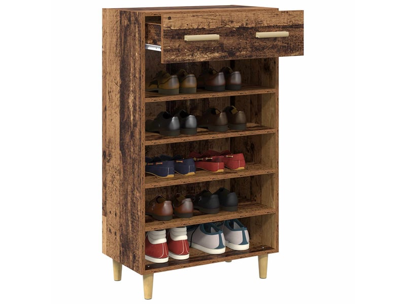  Meuble à chaussure, cabinet à chaussures 60x35x105 cm bois d'ingénierie shl3036  - Conforama D