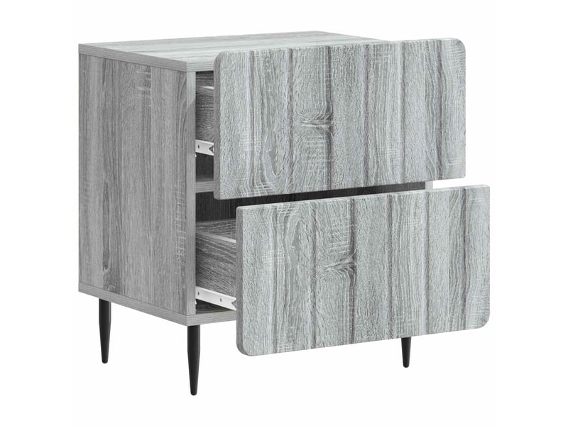  Table de chevet - cabinet de chevet - table de nuit 2 pièces sonoma gris 43 x 34,5 x 49,5 cm  - Conforama E