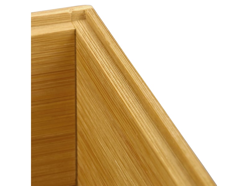  Boîte de rangement empilable flexible 7 x 30 x 15 cm en bambou naturel 13_0006244  - Conforama C