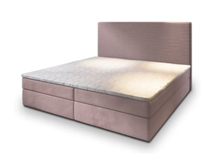 Lit avec rangement 140x200 cm <strong>MASSENO</strong>  <strong></strong> coloris rose