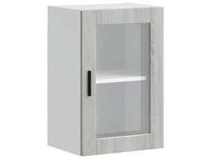 Armoire murale de cuisine avec porte en verre porto sonoma gris shl8447