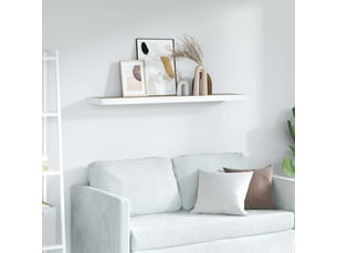 Étagère flottante, étagère murale chêne et blanc 120x23,5x3,8 cm mdf cf41712