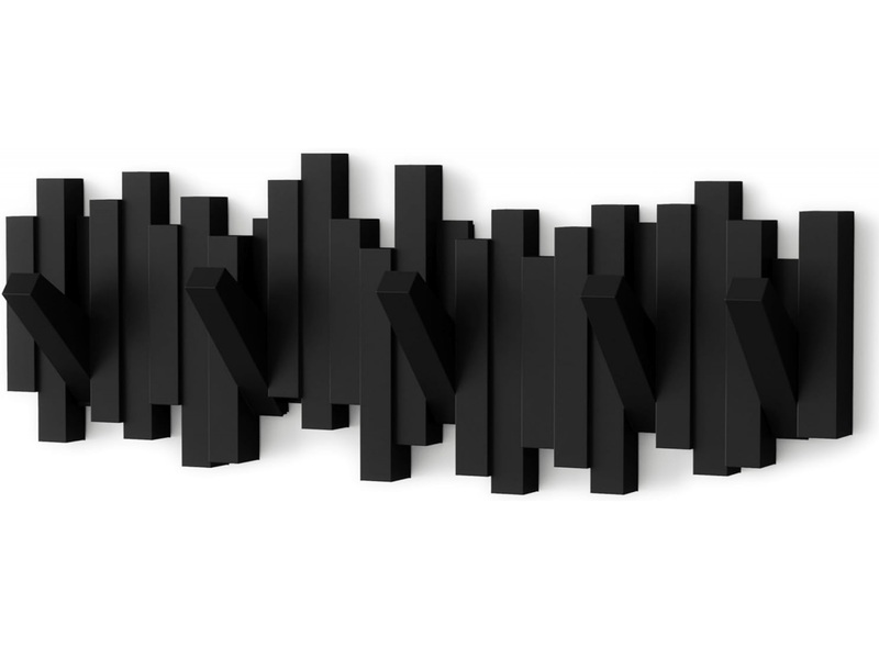  Porte-manteau mural moderne, créatif pour touches de piano avec 5 crochets pliants, noir XJD001172ZLS - Conforama A