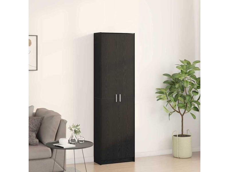  Armoire chambre, armoire de rangement chêne noir 55x25x189 cm bois d'ingénierie  - Conforama D