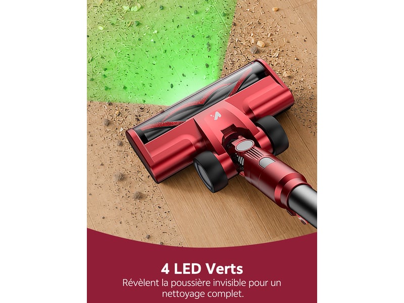  Vactidy blitz c9 - aspirateur balai avec fil - 75kpa - 200aw600w - bac 1.5l - câble 7m - jusqu'à 150m² - ultra-léger 1.7kg - brosse led - filtration 6 étapes  - Conforama C