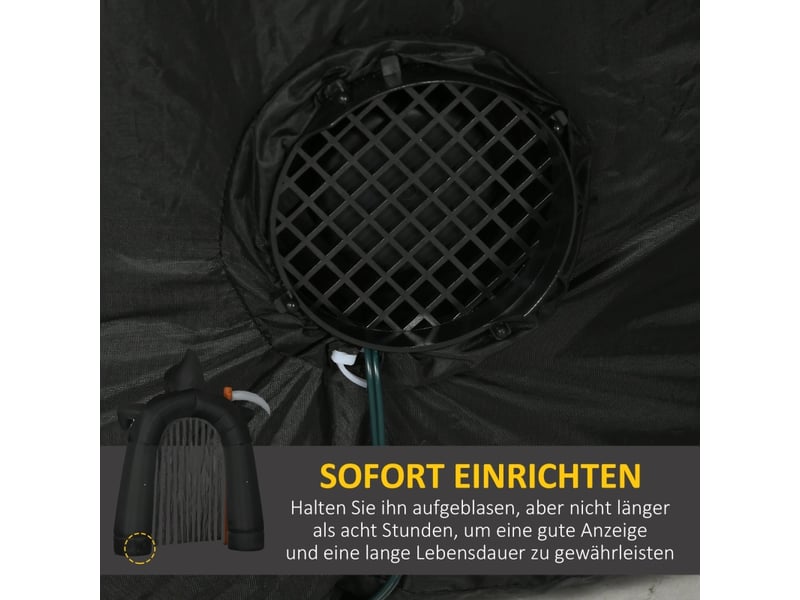  Arche gonflable faucheuse avec led et yeux rouges pour décoration de jardin halloween en polyester noir 230×65×285 cm  - Conforama E