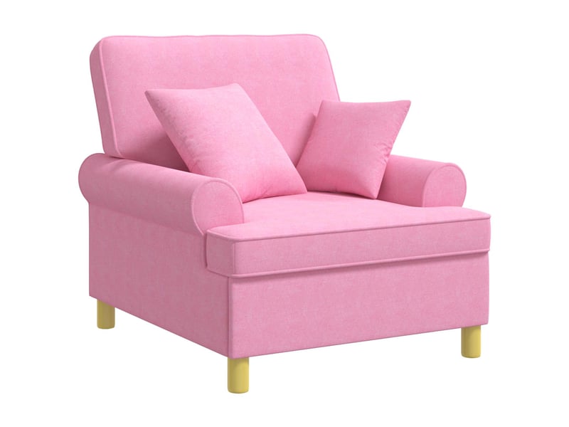 Vidaxl fauteuil xl avec coussins rose tissu - Conforama A