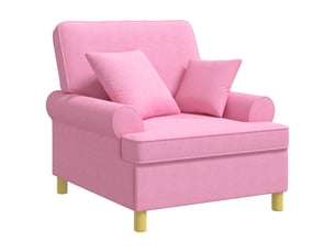 Fauteuil relax manuel VIDAXL Tissu rose
