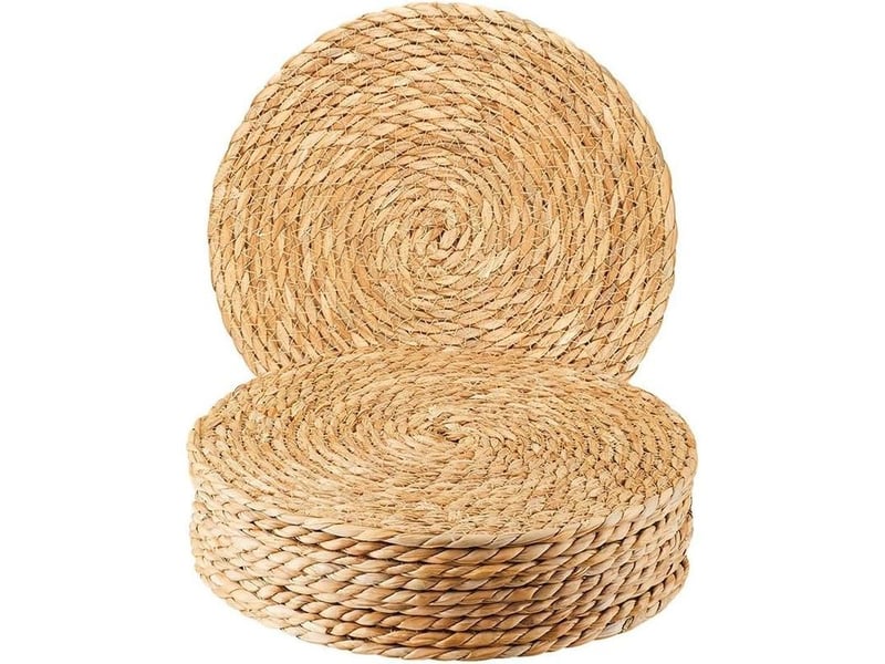  Ensemble de 10 sets de table ronds tissés, 12 sets de table bohèmes en rotin, sets de table tissés à la main pour la table à manger, la maison, le mariage  - Conforama A