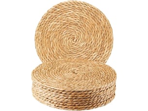 Ensemble de 10 sets de table ronds tissés, 12 sets de table bohèmes en rotin, sets de table tissés à la main pour la table à manger, la maison, le mariage