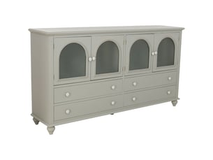 Buffet en bois vert 160x38x88 cm h