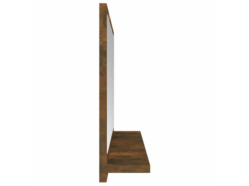  Miroir de salle de bain, miroir de toilette chêne fumé 60x10,5x37 cm bois d'ingénierie cf62481  - Conforama D