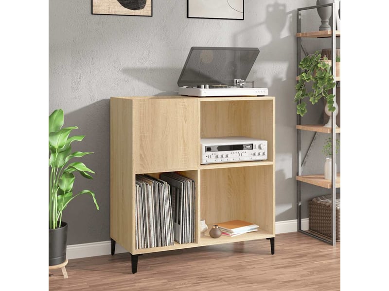  Armoire à disques, armoire de rangement chêne sonoma 84,5x38x89 cm bois d'ingénierie  - Conforama B