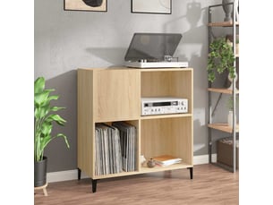 Armoire à disques, armoire de rangement chêne sonoma 84,5x38x89 cm bois d'ingénierie