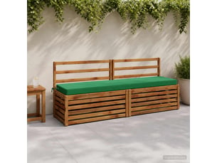 Lot de 2 coussins de banc, coussins d'assise soest 100 % polyester vert cf57531