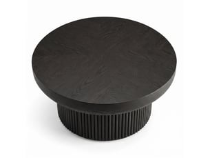 Table basse rond(e) coloris noir   - 78 cmx78 cm