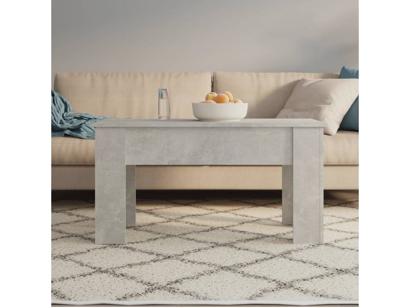  Table basse | table de salon gris béton 101x49x52 cm bois d'ingénierie shl9165  - Conforama C