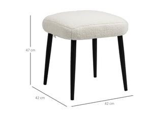 Pouf / repose pied BLOSSOM 838-336V00CW blanc