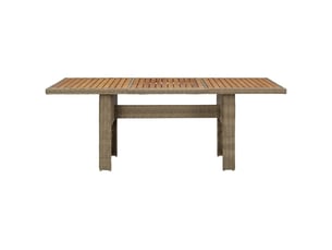 Table à manger de jardin | table d'extérieur marron 200x100x74 cm résine tressée