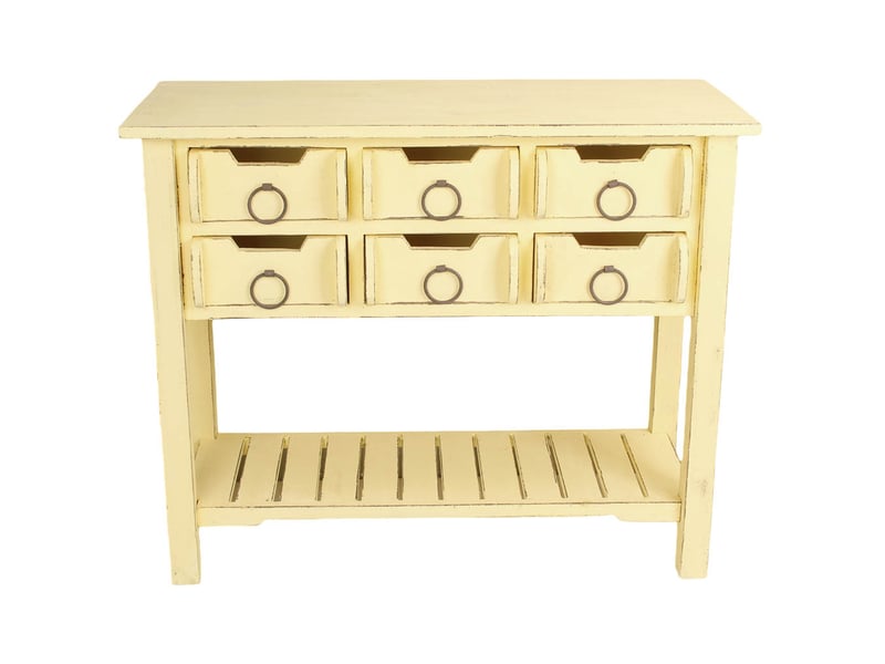  Console d'entrée en bois jaune 105x45,5x82 cm h  - Conforama B