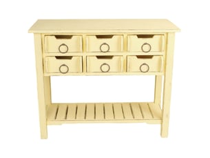 Console d'entrée en bois jaune 100x42x82h cm