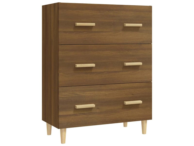  Buffet - bahut - meuble de rangement chêne marron 70x34x90 cm bois d'ingénierie  - Conforama A