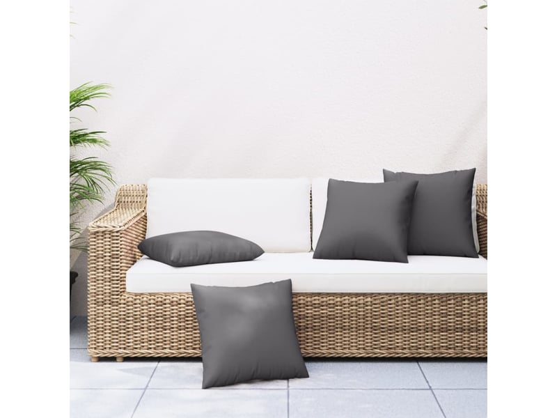 Lot de 4 coussins de canapé, coussins décoratifs anthracite 60x60 cm tissu cf59231  - Conforama B