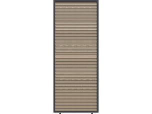 Brise-vue mobile 1 m lames horizontales cadre aluminium anthracite