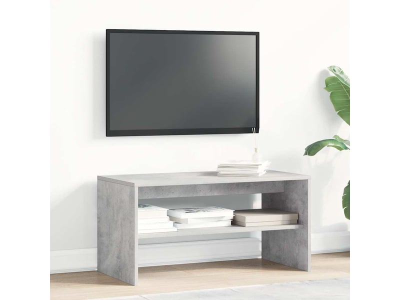  Meuble tv - banc tv - meuble de rangement gris cement 80 x 40 x 40 cm aggloméré  - Conforama C