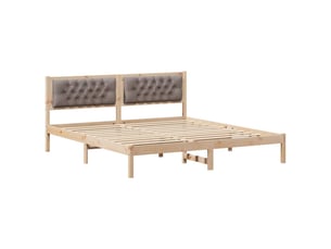Lit 2 places 160x200 cm coloris marron