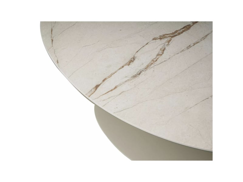  Table basse en céramique - gamme ciao c - d 50 cm - beige  - Conforama E